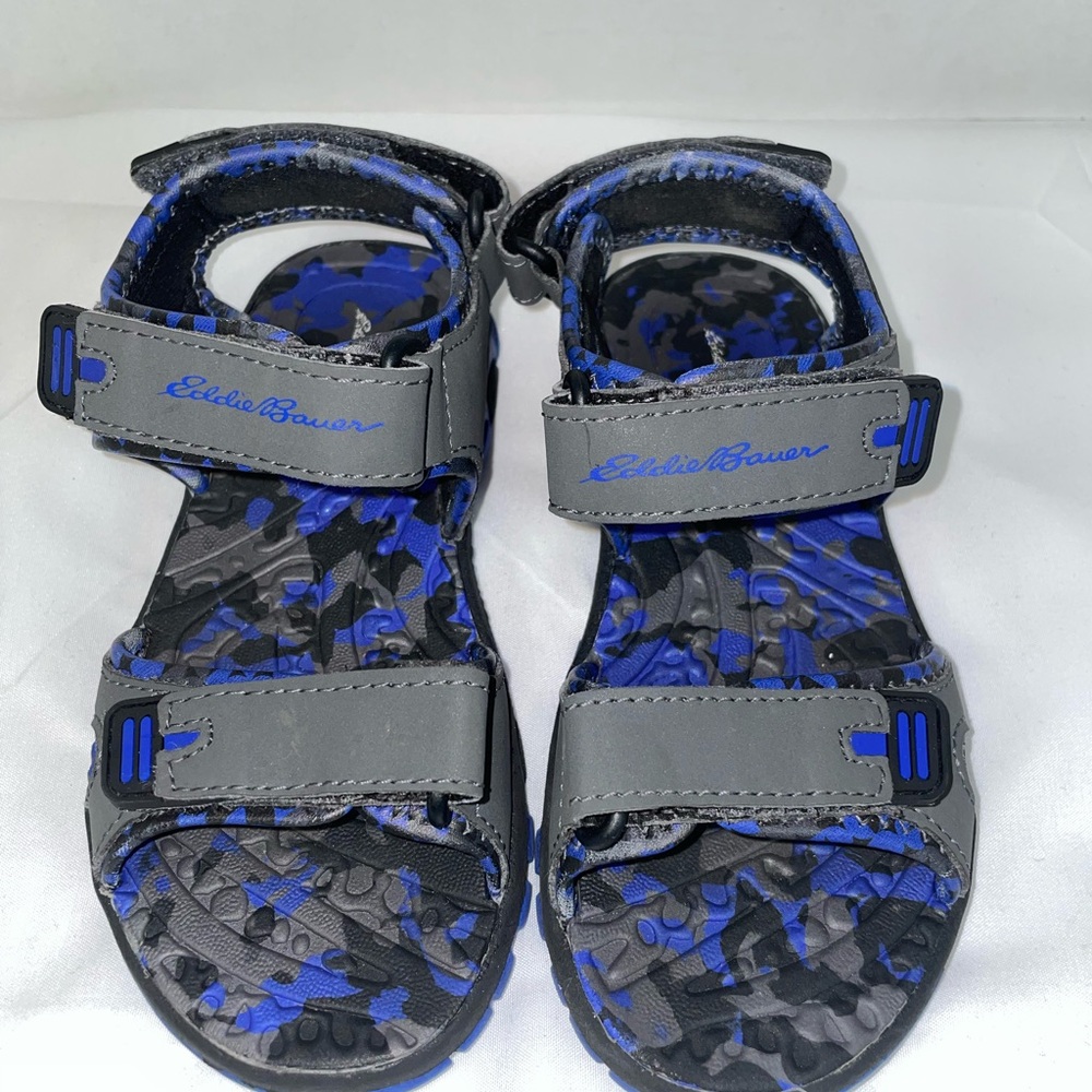 Eddie‎ Bauer Jordan River Kids' Black and Blue Sandals